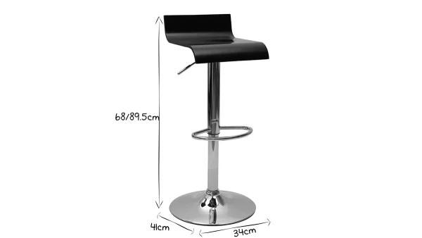 Tabouret De Bar Design Noir SURF boutiqued pas cher 7