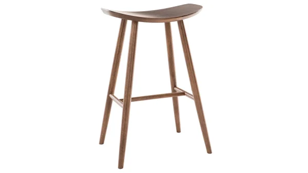 Tabouret De Bar Design Noyer H72 Cm DEMORY Top ventes 3