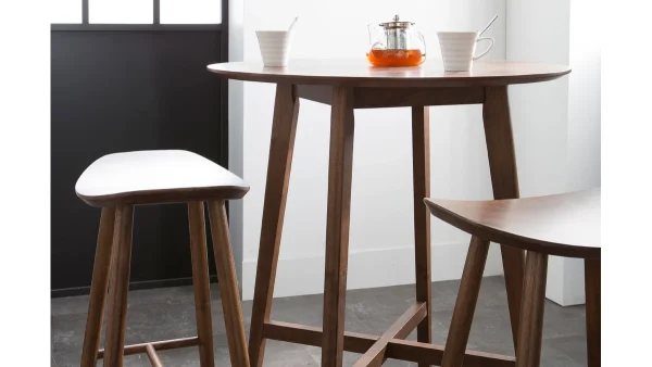 Meilleur Prix Tabouret De Bar Design Noyer H72 Cm DEMORY 7