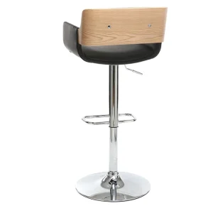 Tabouret De Bar Design Polyuréthane Noir Et Bois Clair RAY Acheter Maintenant 13