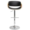 Tabouret De Bar Design Réglable Noir Et Bois Clair BENT 25