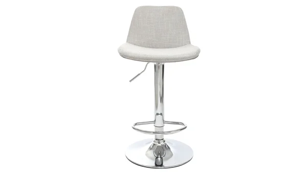 Tabouret De Bar Design Tissu Gris Clair Lot De 2 ZACK 3