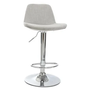 Tabouret De Bar Design Tissu Gris Clair Lot De 2 ZACK 12