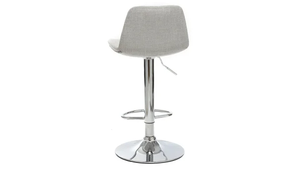 pas cher Tabouret De Bar Design Tissu Gris Clair Lot De 2 ZACK 5