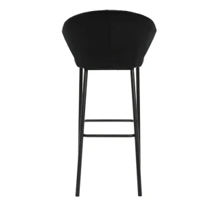 Tabouret De Bar Design Velours Noir H78 Cm DALLY – Miliboo & Stéphane Plaza authentiques 15