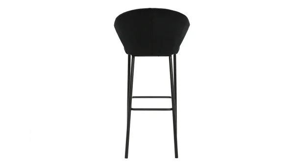 Tabouret De Bar Design Velours Noir H78 Cm DALLY – Miliboo & Stéphane Plaza authentiques 5