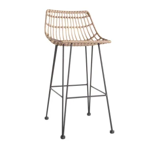 Tabouret De Bar En Fils De Résine Façon Rotin H69 Cm MAJA 13