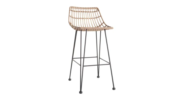 Tabouret De Bar En Fils De Résine Façon Rotin H69 Cm MAJA commentaire favorable 3