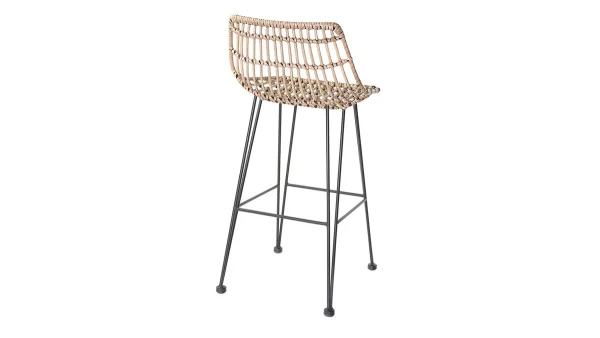 Tabouret De Bar En Fils De Résine Façon Rotin H69 Cm MAJA commentaire favorable 5