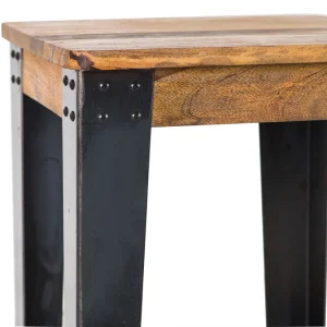 fashioniable Tabouret De Bar Industriel Acier Et Manguier Massif H75 Cm MADISON 11