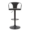 Tabouret De Bar Industriel Réglable Noir BECKETT 28