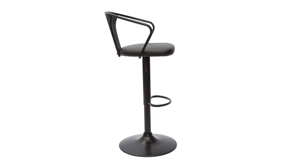 Tabouret De Bar Industriel Réglable Noir BECKETT 4