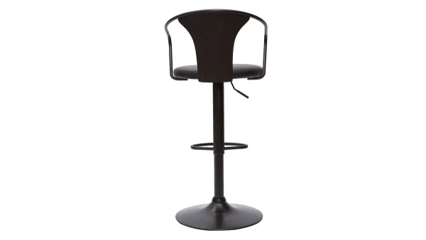 Tabouret De Bar Industriel Réglable Noir BECKETT grande surprise 5