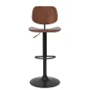 pas cher Tabouret De Bar Relevable Noyer Et Métal Noir TOBIAS 19