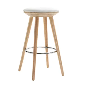 Tabouret De Bar Scandinave Blanc Et Bois Clair 65 Cm NORDECO 9