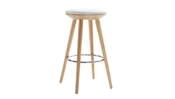 vente chaude Tabouret De Bar Scandinave Blanc Et Bois Clair 65 Cm NORDECO 3