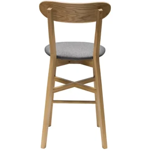 Tabouret De Bar Vintage Bois Clair Et Gris H65 Cm DOVE 14