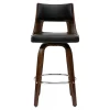 des prix incroyables Tabouret De Bar Vintage Pivotant Noir Et Bois Foncé GARBO 22