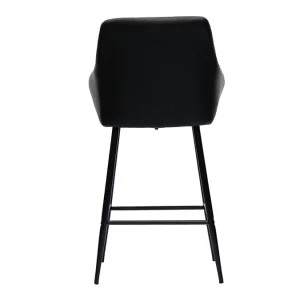 Tabourets De Bar Avec Sièges Matelassés Noirs Et Métal Noir H65 Cm (lot De 2) MONTERO vente pas cher 17