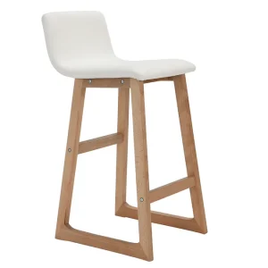 Tabourets De Bar Bois Clair Et Blanc 65 Cm (lot De 2) OSAKA 13