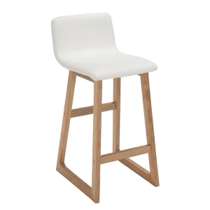 Tabourets De Bar Bois Clair Et Blanc 65 Cm (lot De 2) OSAKA 17