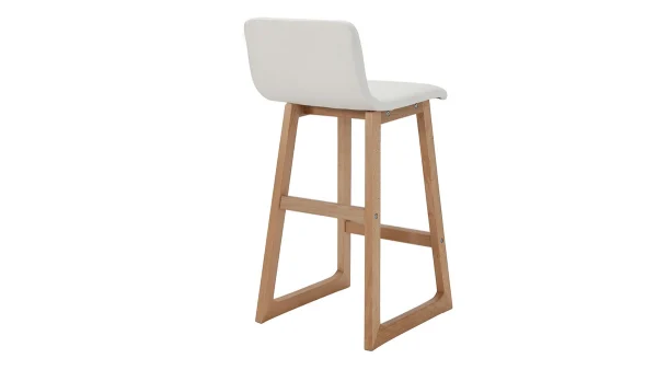 Tabourets De Bar Bois Clair Et Blanc 65 Cm (lot De 2) OSAKA 5