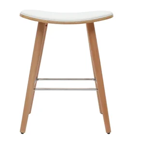 Tabourets De Bar Bois Clair Et Blanc H65 Cm (lot De 2) MEADOW 10