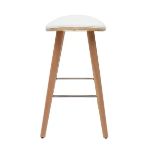 solde en ligne Tabourets De Bar Bois Clair Et Blanc H65 Cm (lot De 2) MEADOW 14