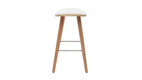 solde en ligne Tabourets De Bar Bois Clair Et Blanc H65 Cm (lot De 2) MEADOW 5