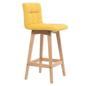 Tabourets De Bar Bois Et Jaune H65 Cm (lot De 2) KLARIS 15