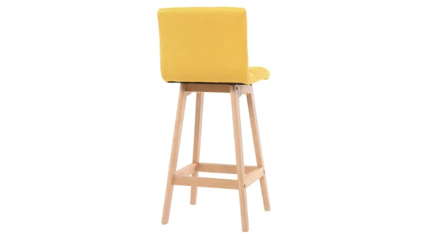 Tabourets De Bar Bois Et Jaune H65 Cm (lot De 2) KLARIS 6