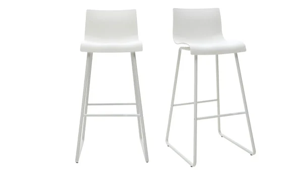 Tabourets De Bar Design Blanc 76 Cm (lot De 2) ONA boutique paris 1