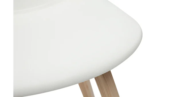 Tabourets De Bar Design Blanc Et Bois Clair H65 Cm (lot De 2) NONIE exclusivement disponibles 7