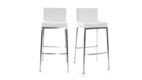 belle Tabourets De Bar Design Blancs 76 Cm EPSILON (lot De 2) 1