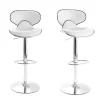 Tabourets De Bar Design Blancs (lot De 2) PEGASE 25