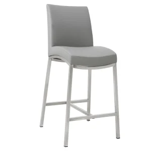 Tabourets De Bar Design Gris Clair H70 Cm (lot De 2) OLLY vente en ligne pas cher 14