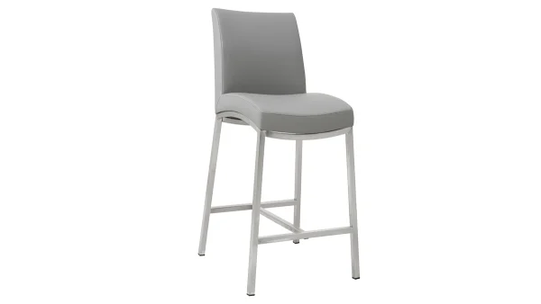 Tabourets De Bar Design Gris Clair H70 Cm (lot De 2) OLLY vente en ligne pas cher 4