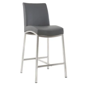 Tabourets De Bar Design Gris Foncé H70 Cm (lot De 2) OLLY 13