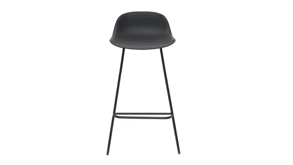 Tabourets De Bar Design Noirs H65 Cm (lot De 2) ELLA Retour gratuit en magasin. 3