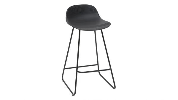 Tabourets De Bar Design Noirs H65 Cm (lot De 2) ELLA Retour gratuit en magasin. 4