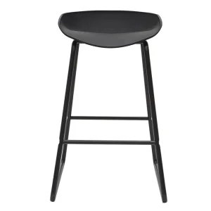 Tabourets De Bar Design Noirs H65 Cm (lot De 2) PEBBLE 12