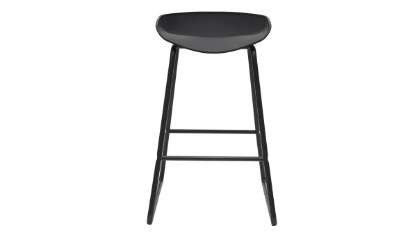 Tabourets De Bar Design Noirs H65 Cm (lot De 2) PEBBLE 3