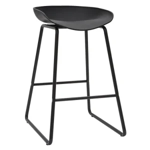 Tabourets De Bar Design Noirs H65 Cm (lot De 2) PEBBLE 14