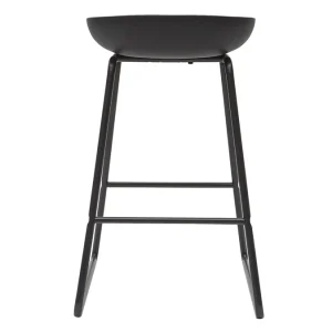 Tabourets De Bar Design Noirs H65 Cm (lot De 2) PEBBLE 18