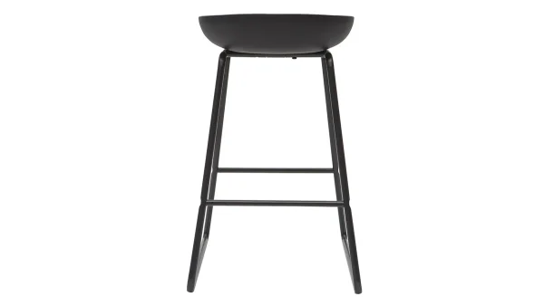 Tabourets De Bar Design Noirs H65 Cm (lot De 2) PEBBLE 6