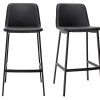 Tabourets De Bar Design Noirs H75 Cm (lot De 2) ARSENE 26