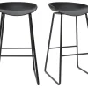 Tabourets De Bar Design Noirs H75 Cm (lot De 2) PEBBLE soldes 28