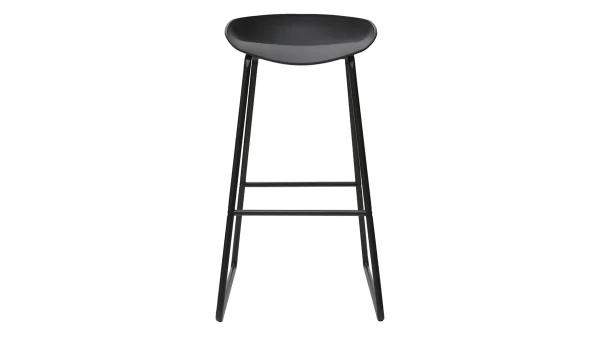 Réductions Tabourets De Bar Design Noirs H75 Cm (lot De 2) PEBBLE 3