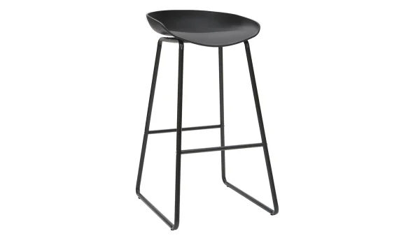 Tabourets De Bar Design Noirs H75 Cm (lot De 2) PEBBLE soldes 4