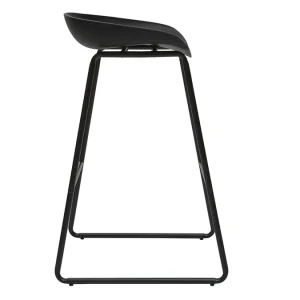 Tabourets De Bar Design Noirs H75 Cm (lot De 2) PEBBLE soldes 16